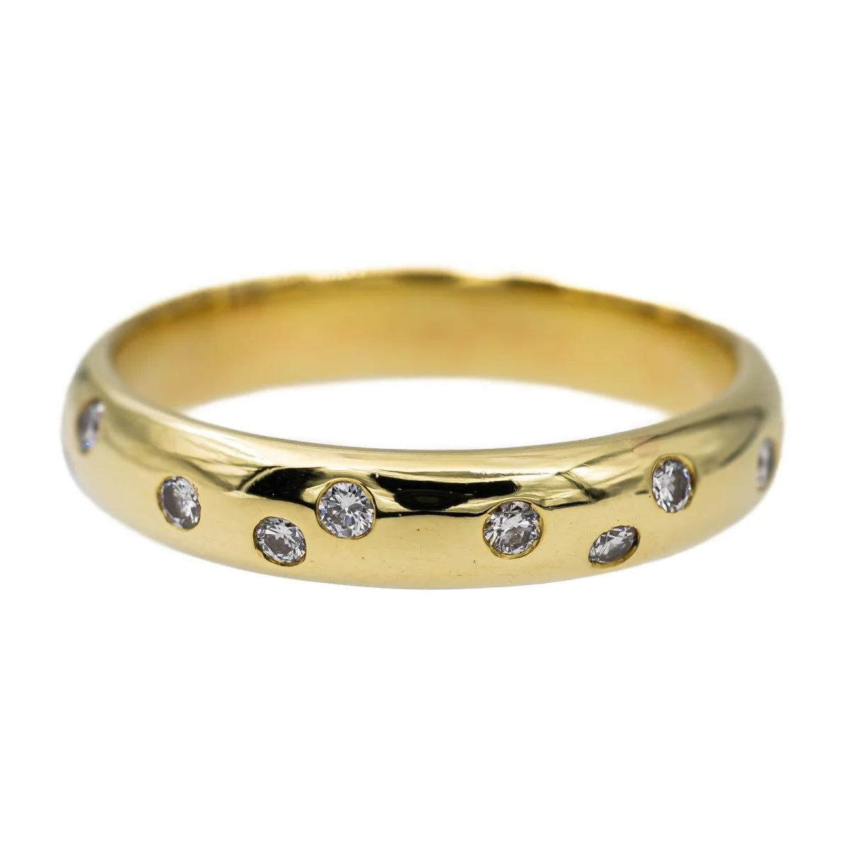 Bague Alliance en Or jaune et Diamants