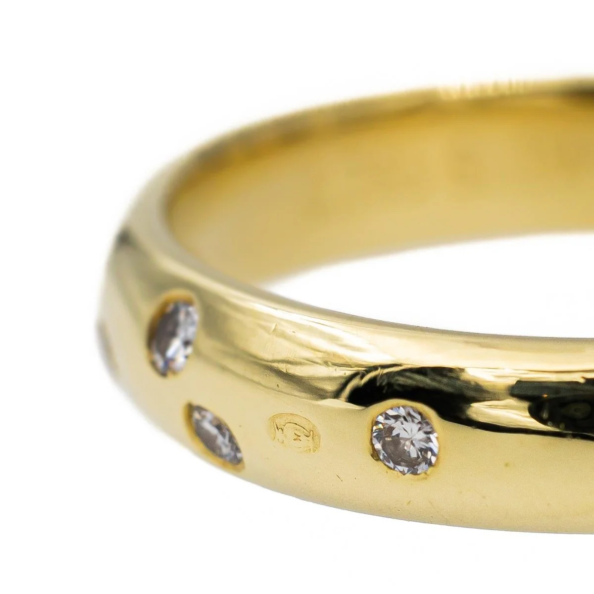 Bague Alliance en Or jaune et Diamants - Image 3