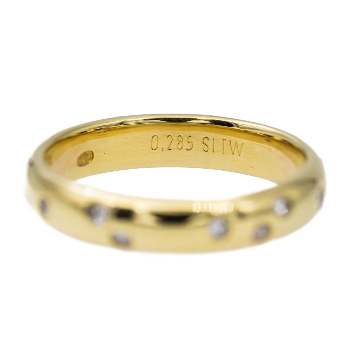 Bague Alliance en Or jaune et Diamants - Image 5