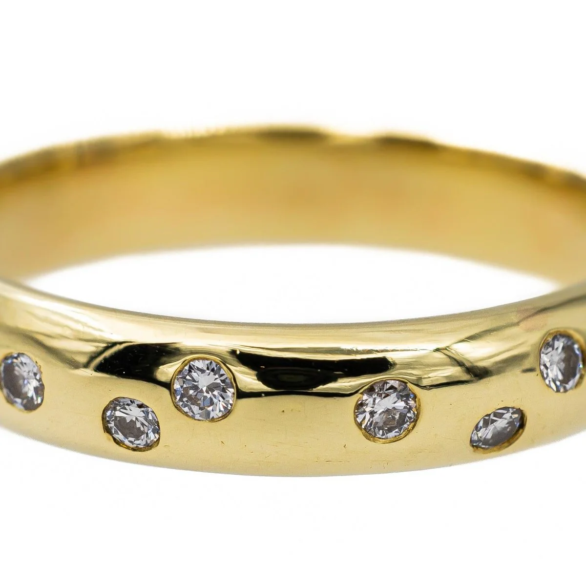 Bague Alliance en Or jaune et Diamants - Image 7