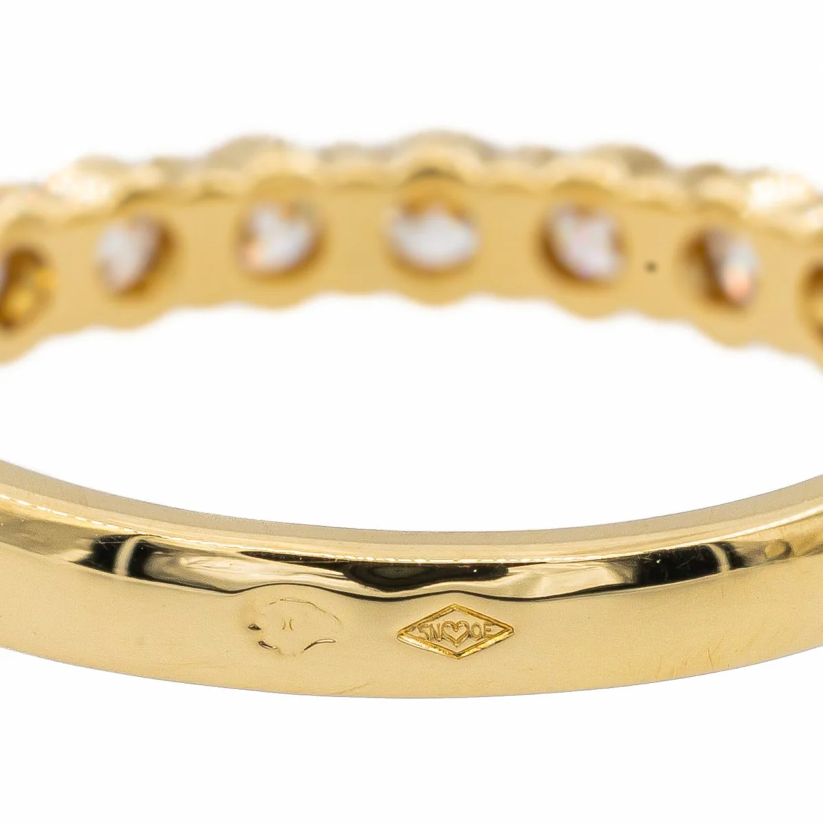 Bague Alliance en or jaune et diamants - Image 6