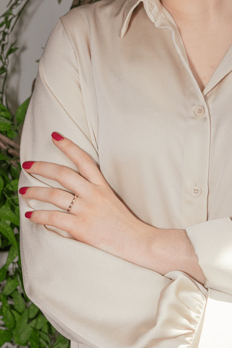 Bague Alliance Or jaune Diamant - Image 2