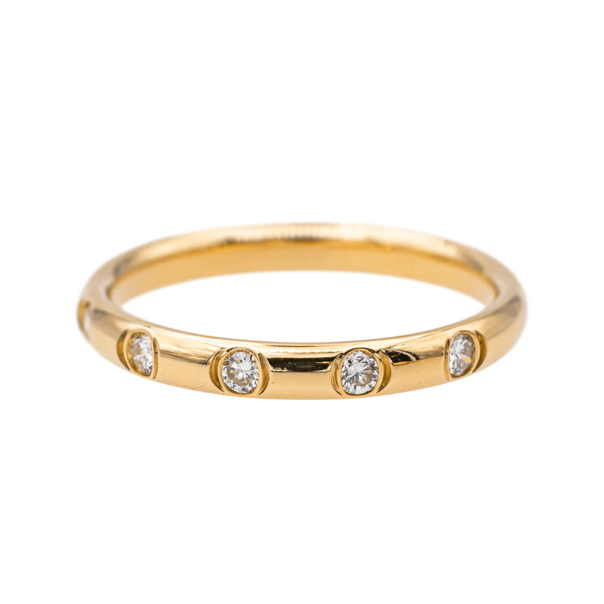 Bague Alliance Or jaune Diamant - Image 3