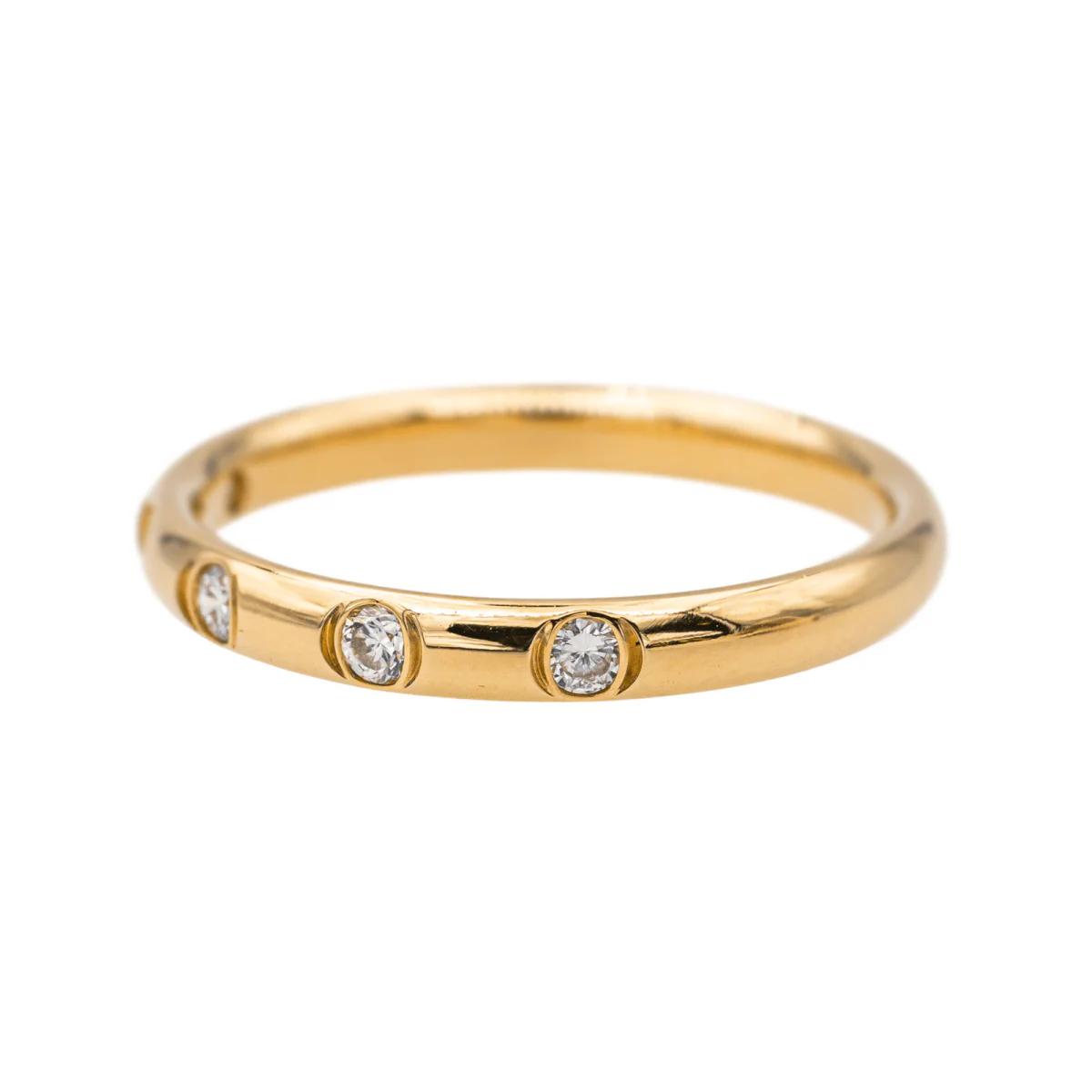 Bague Alliance Or jaune Diamant - Image 4