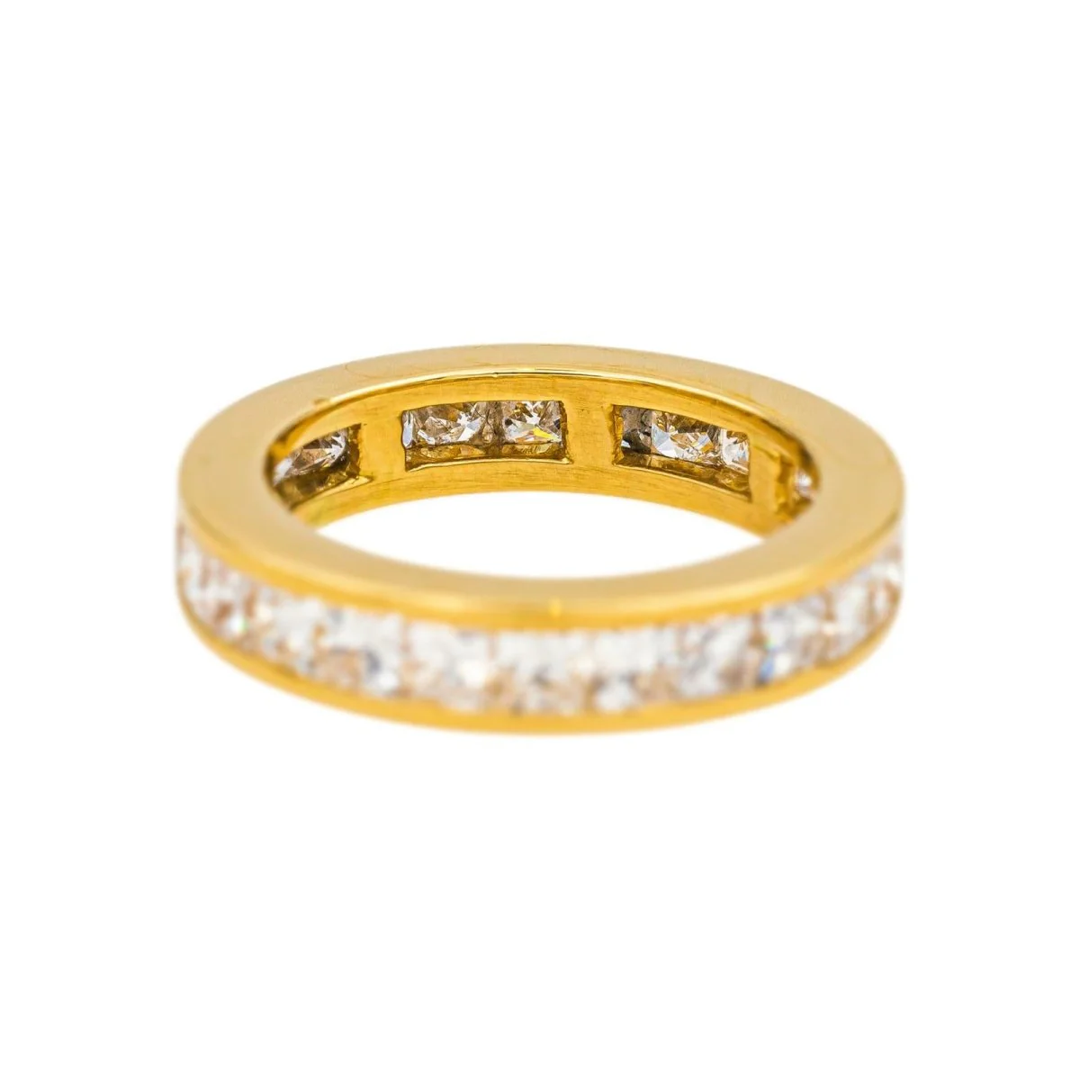 Bague Alliance en or jaune et diamants - Image 3