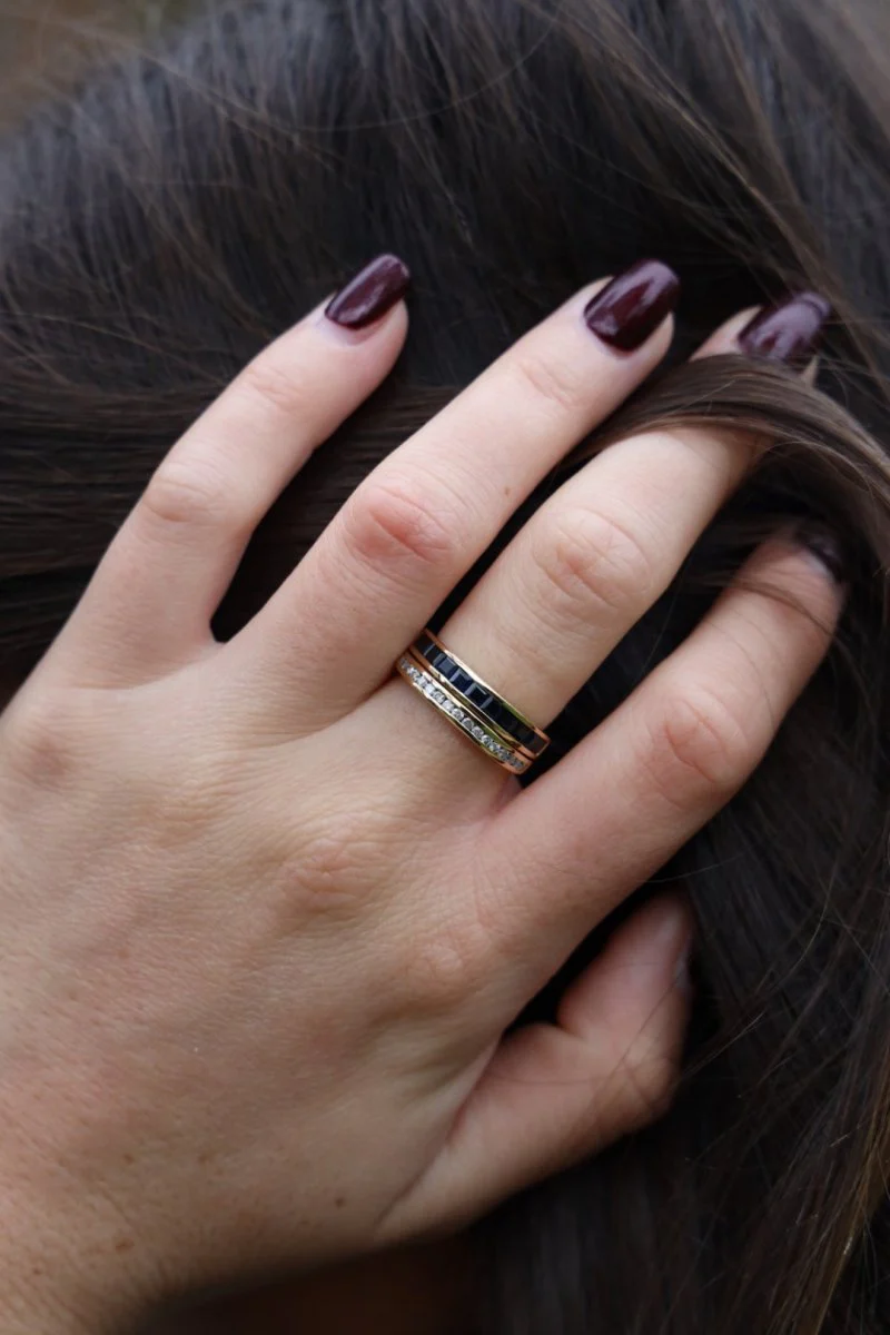 Bague Alliance Or jaune Diamant - Image 2