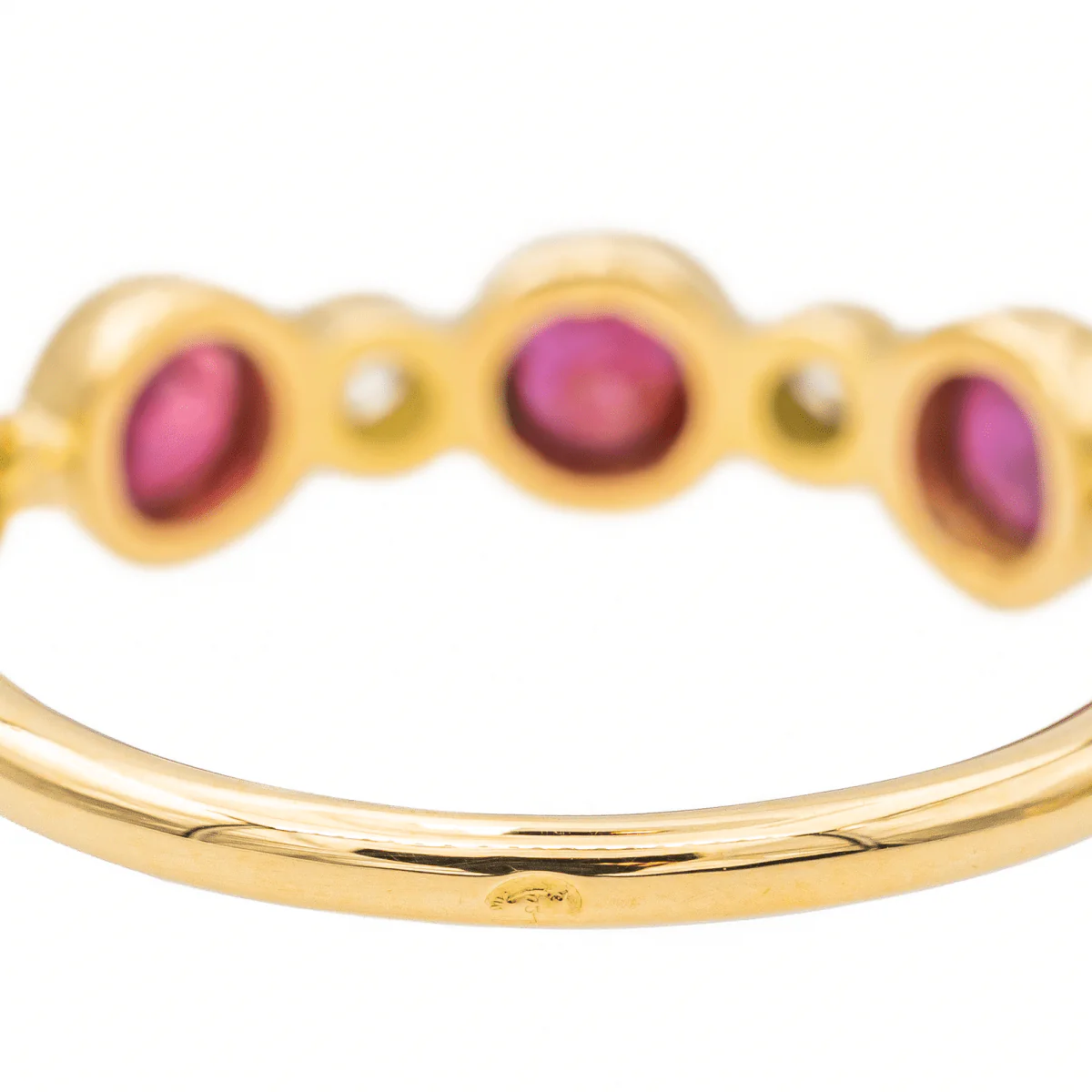 Bague Alliance Or jaune Rubis - Image 5