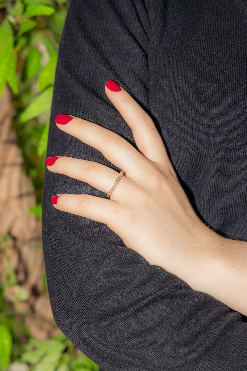 Bague Alliance Or Rose Diamant - Image 2