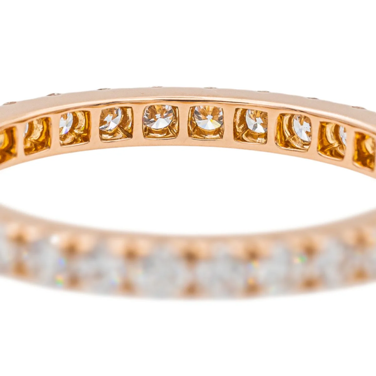 Bague Alliance Or Rose Diamant - Image 3