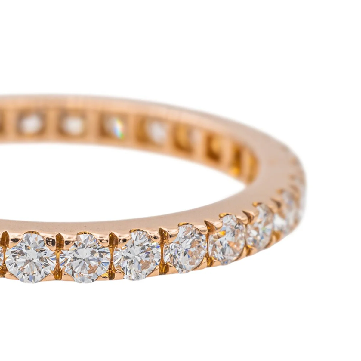 Bague Alliance Or Rose Diamant - Image 4