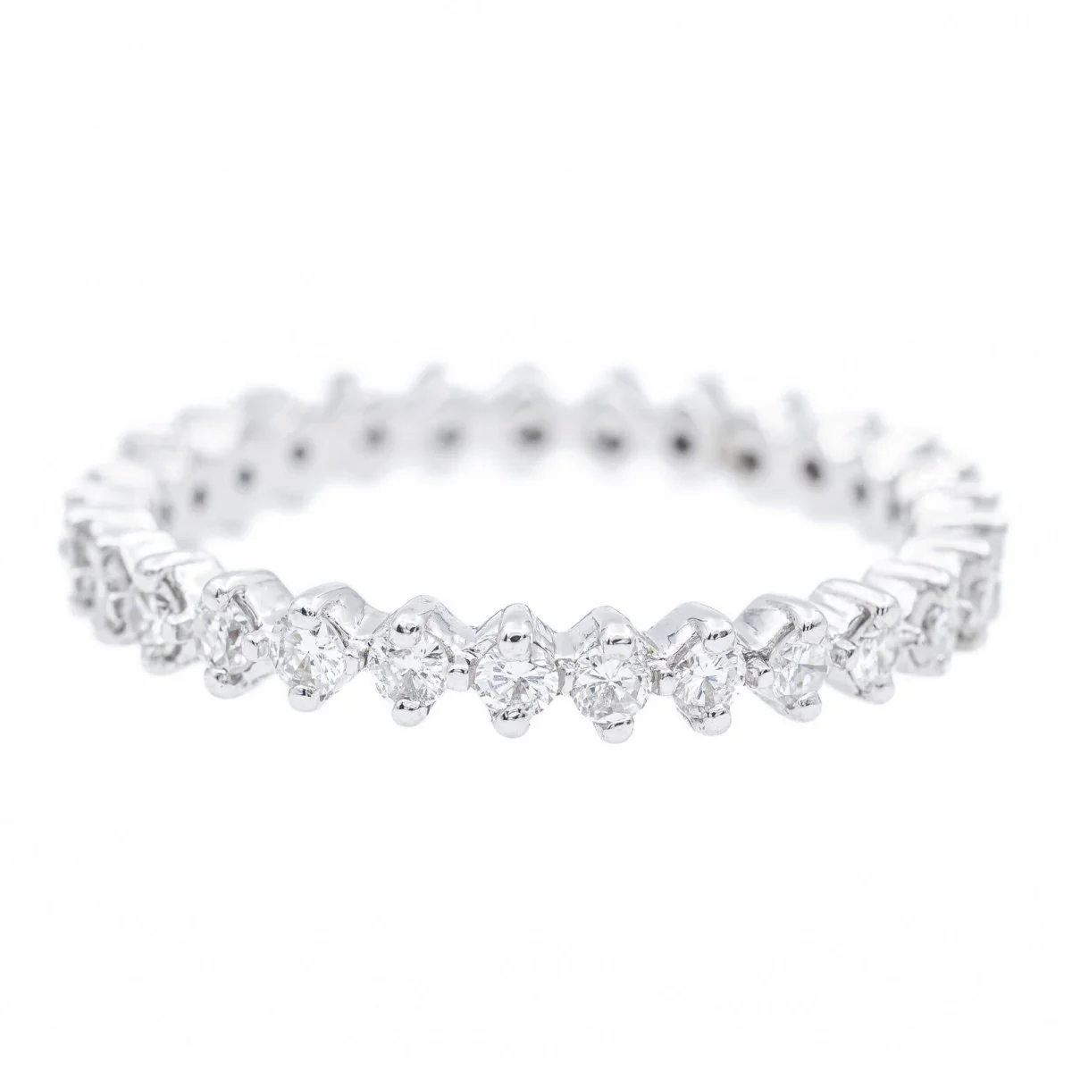 Bague Alliance en or blanc et diamants