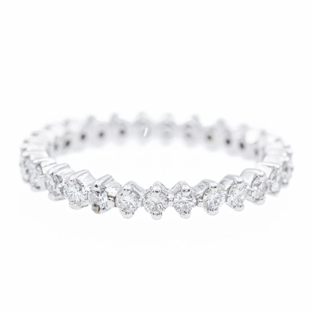 Bague Alliance en or blanc et diamants - Image 5