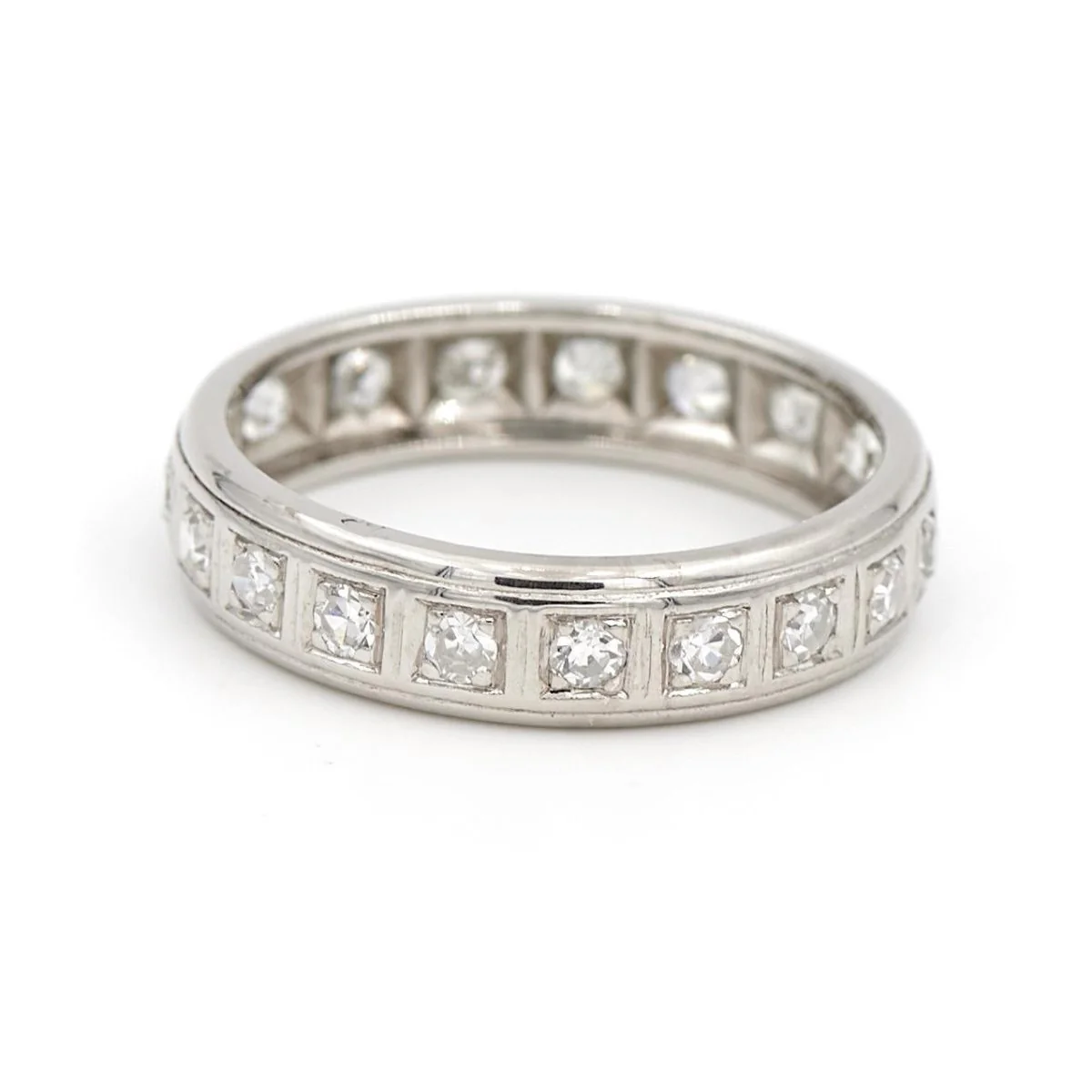 Bague Alliance platine et diamants