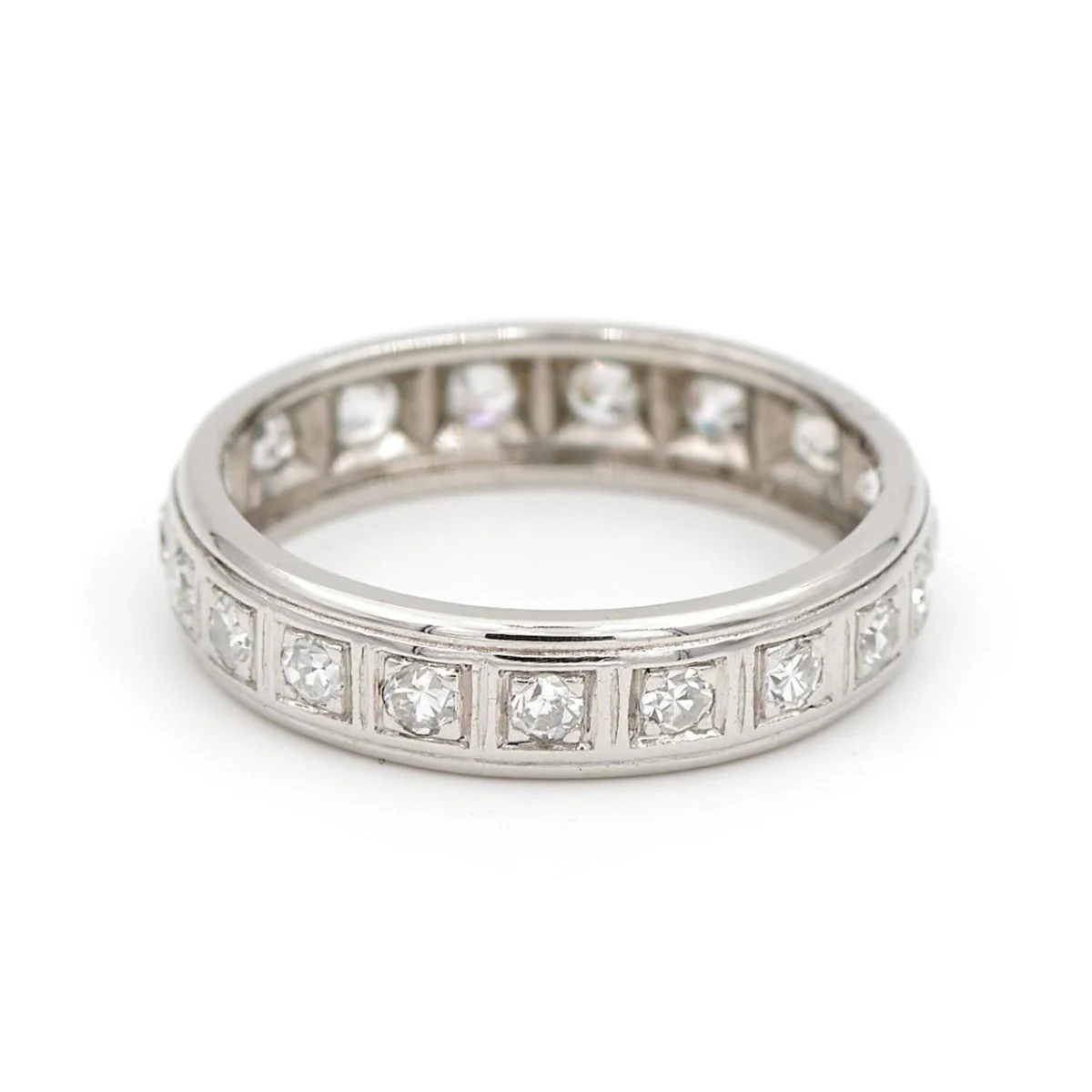 Bague Alliance platine et diamants - Image 4