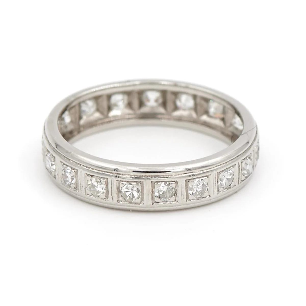 Bague Alliance platine et diamants - Image 5