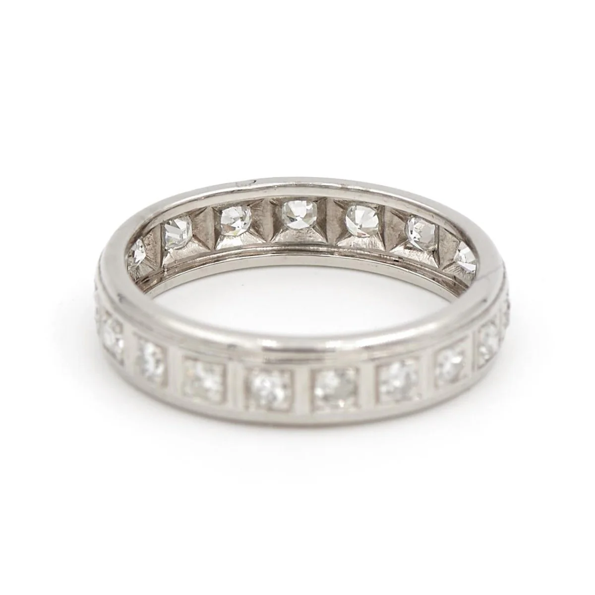 Bague Alliance platine et diamants - Image 6