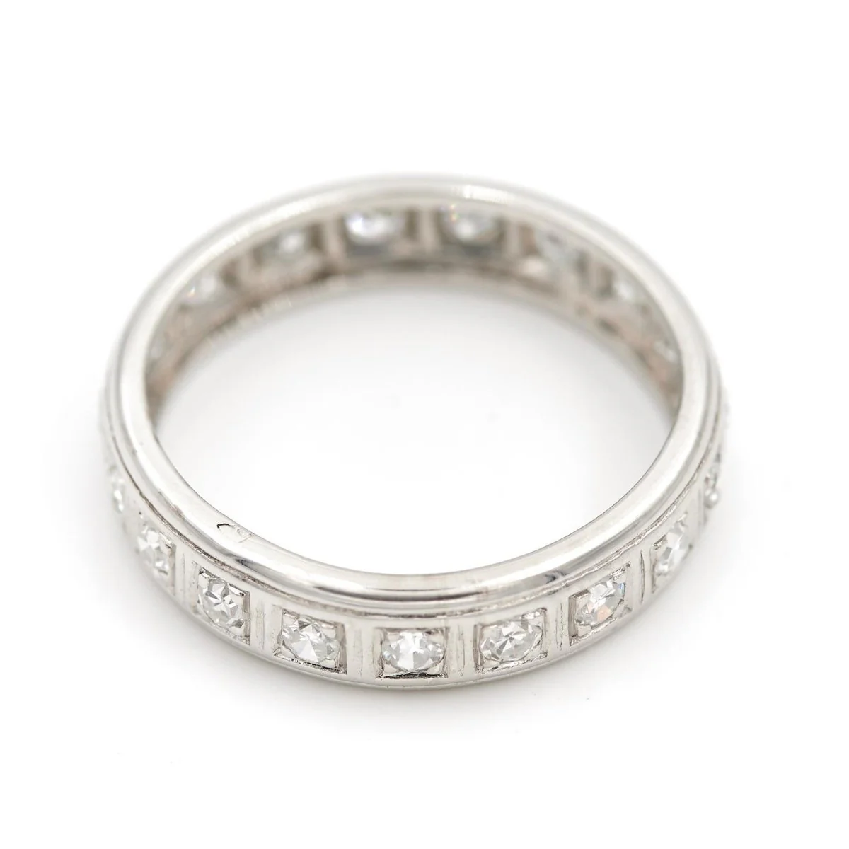 Bague Alliance platine et diamants - Image 7