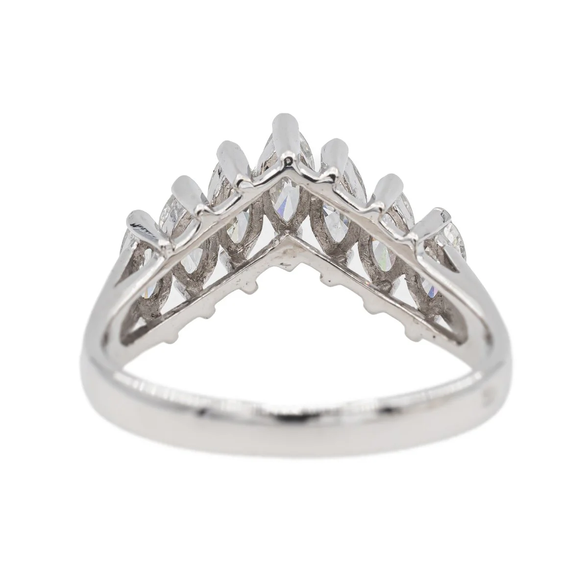 Bague Alliance en platine et diamant - Image 5