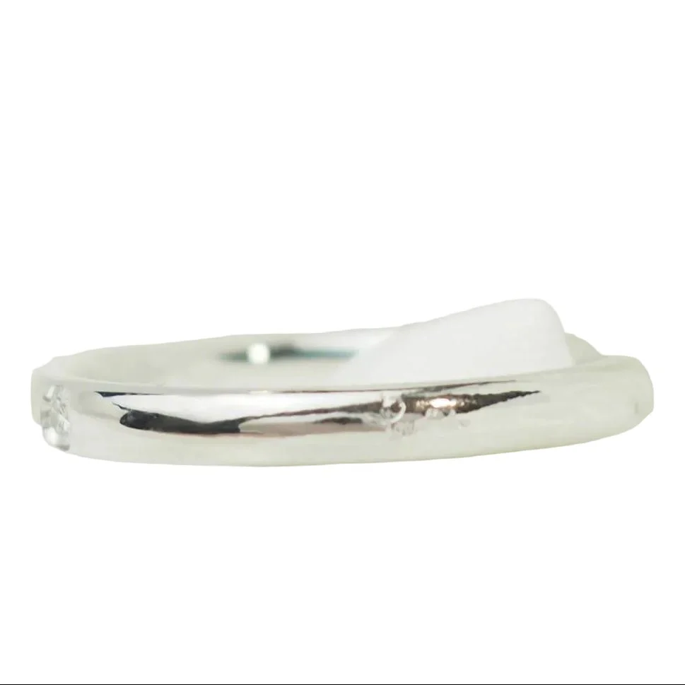 Bague Alliance POMELLATO "Lucciole" en or blanc et diamant - Image 3
