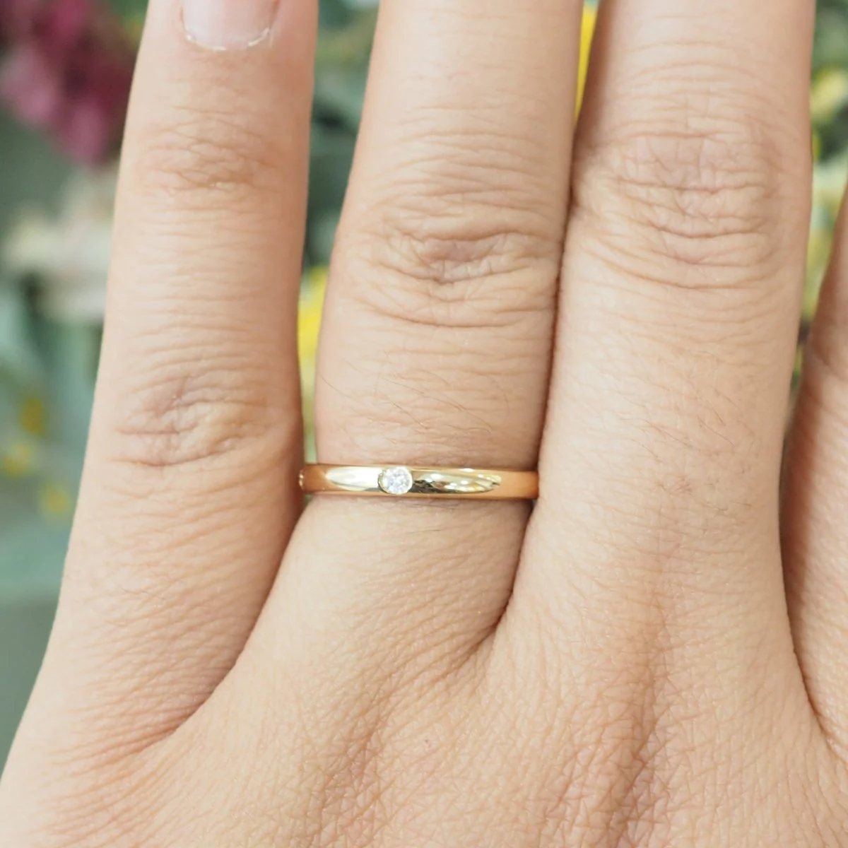 Bague Alliance POMELLATO "Lucciole" en or rose et diamant - Image 2