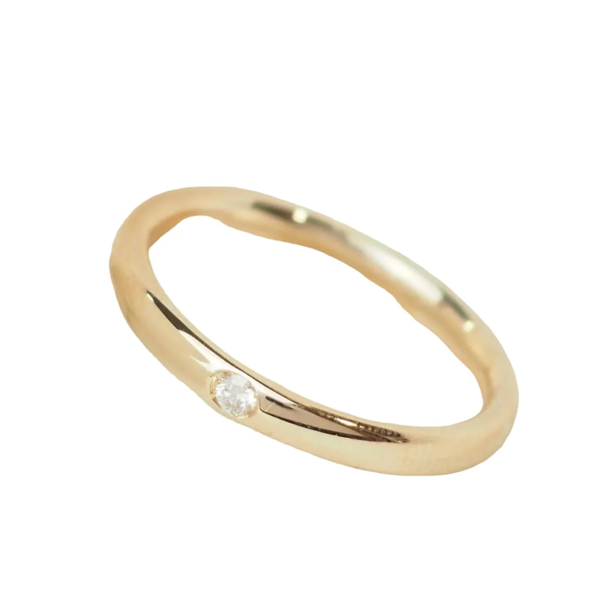 Bague Alliance POMELLATO "Lucciole" en or rose et diamant - Image 3
