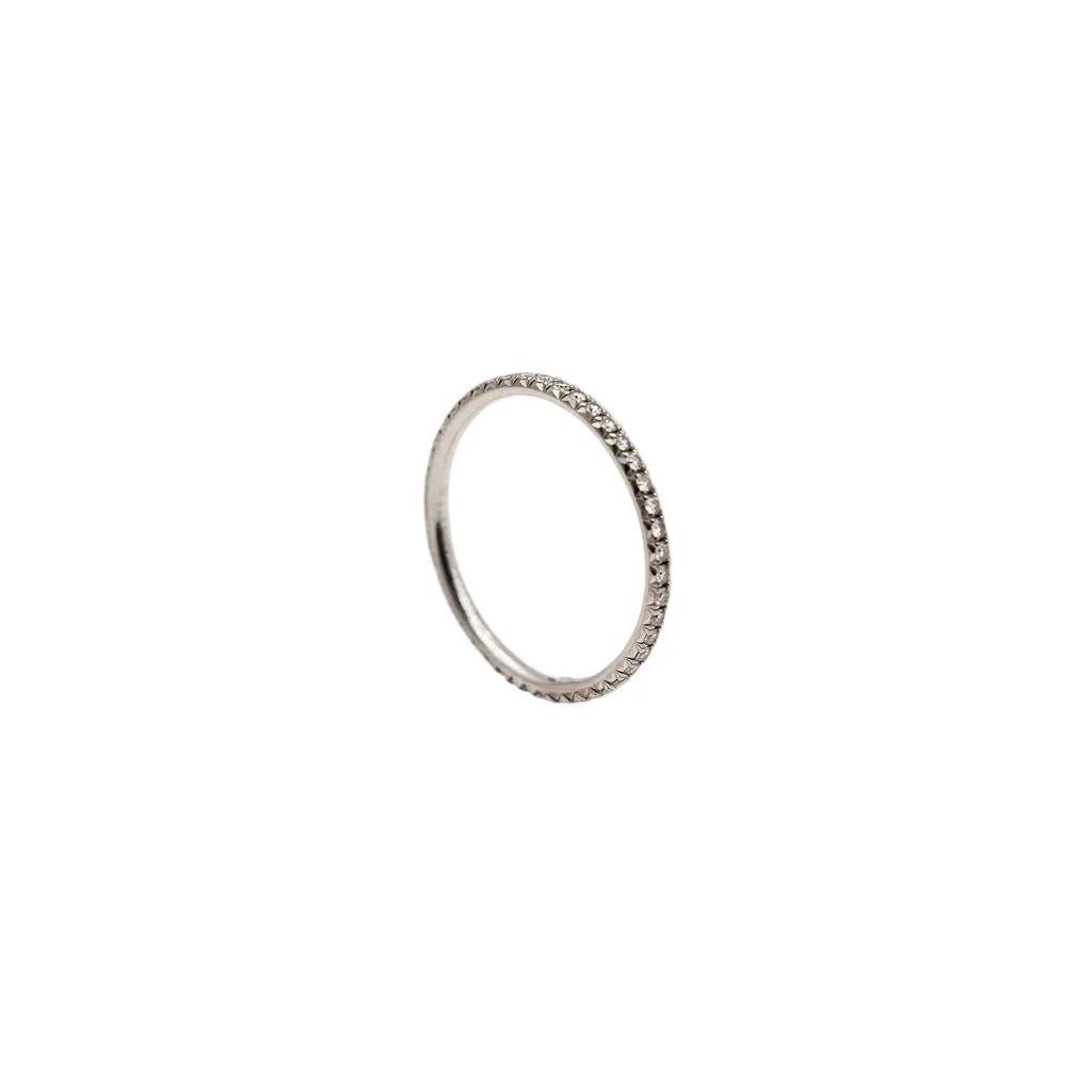 Bague Alliance TIFFANY & CO. en or blanc et diamants - Image 3