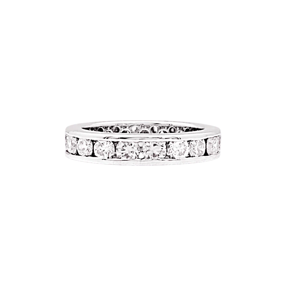 Bague Alliance en or blanc et diamants