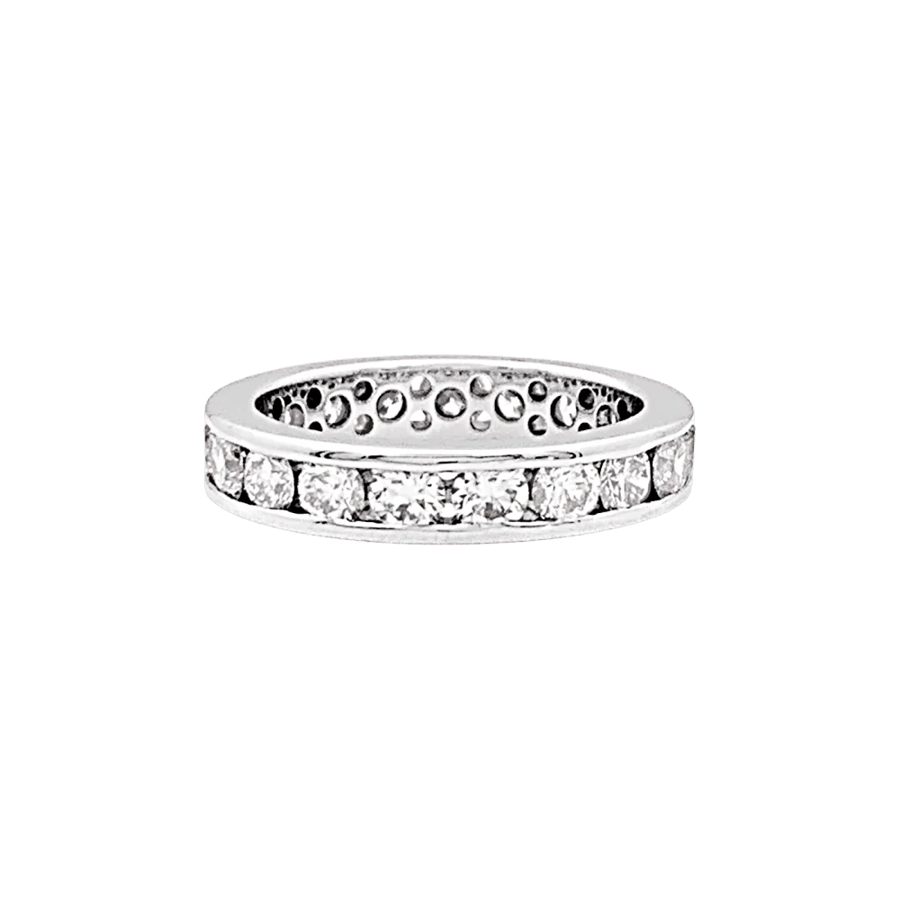 Bague Alliance en or blanc et diamants - Image 3