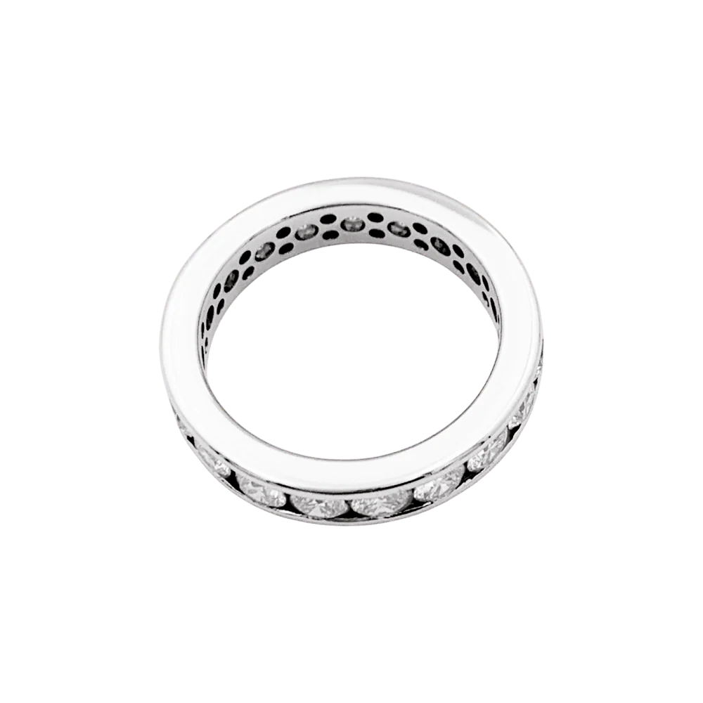 Bague Alliance en or blanc et diamants - Image 5
