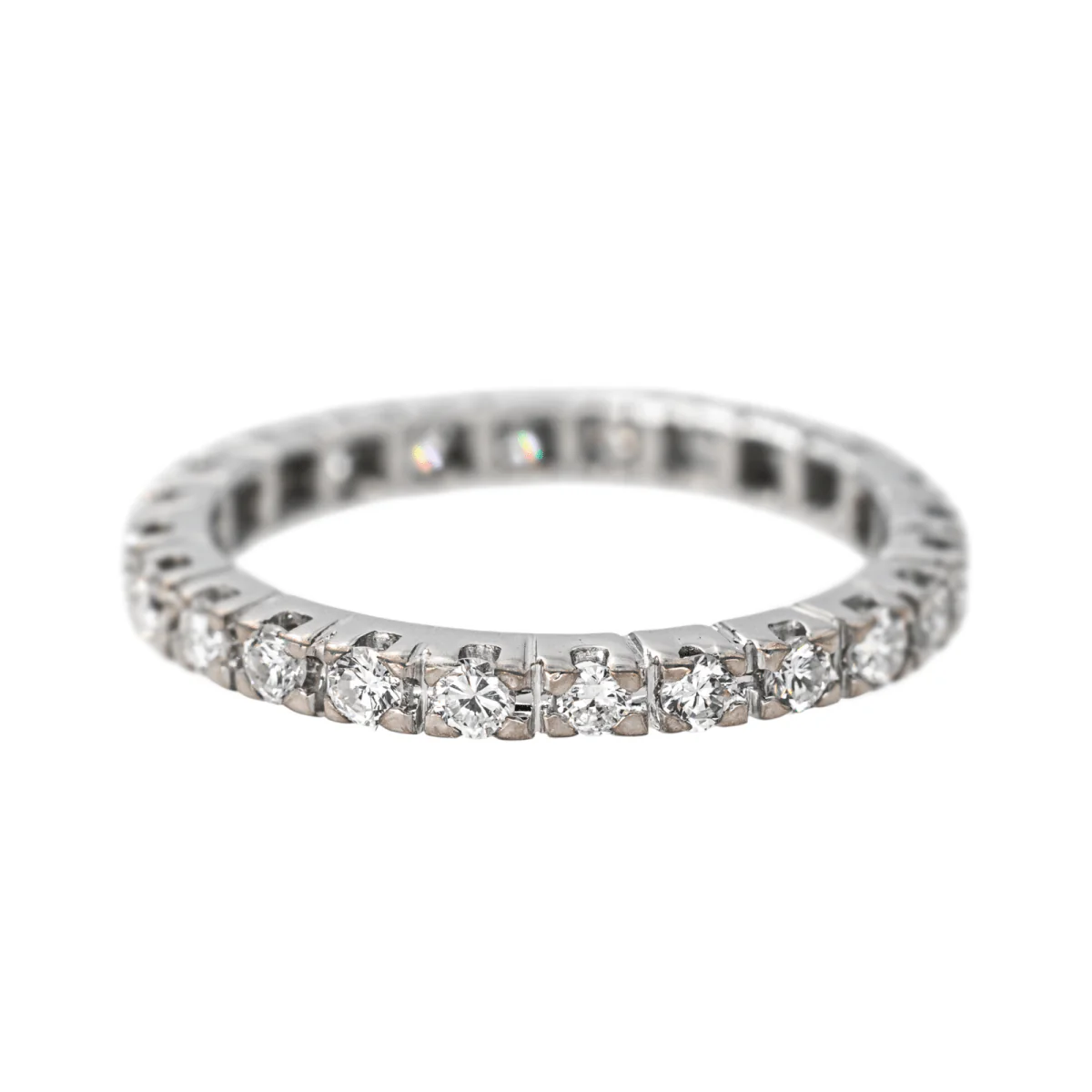 Bague Alliance en or blanc et diamants - Image 3