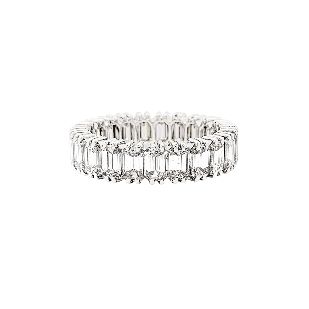 Bague Alliance en platine et diamants - Image 3