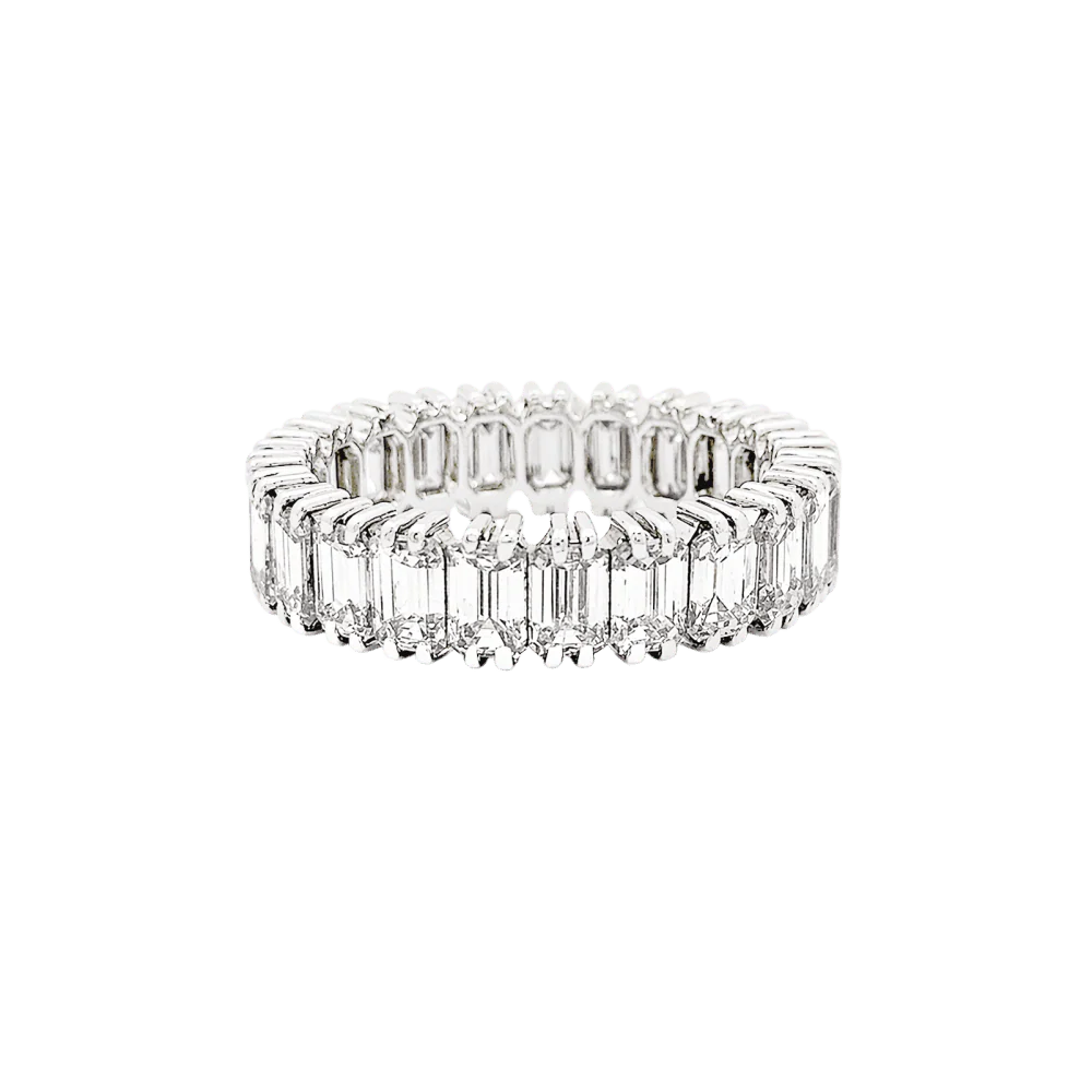 Bague Alliance en platine et diamants - Image 4