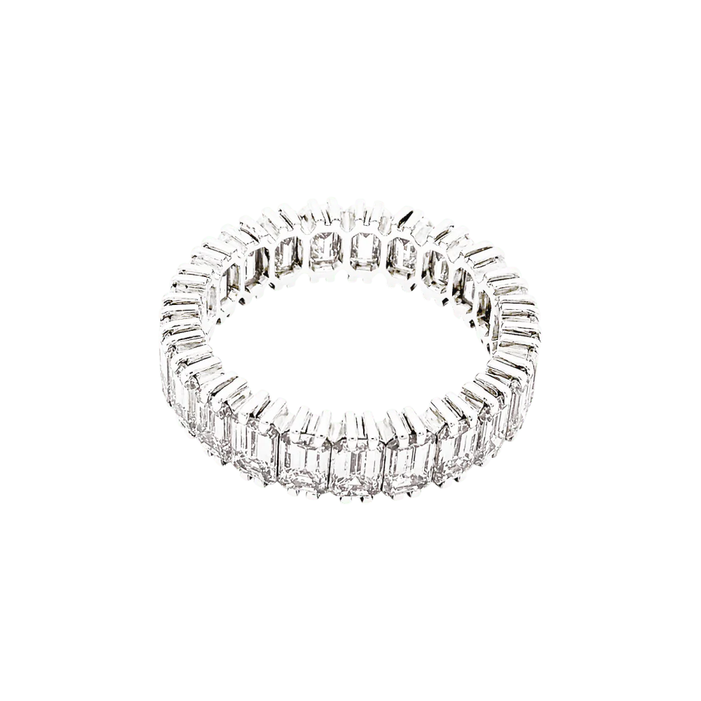 Bague Alliance en platine et diamants - Image 5