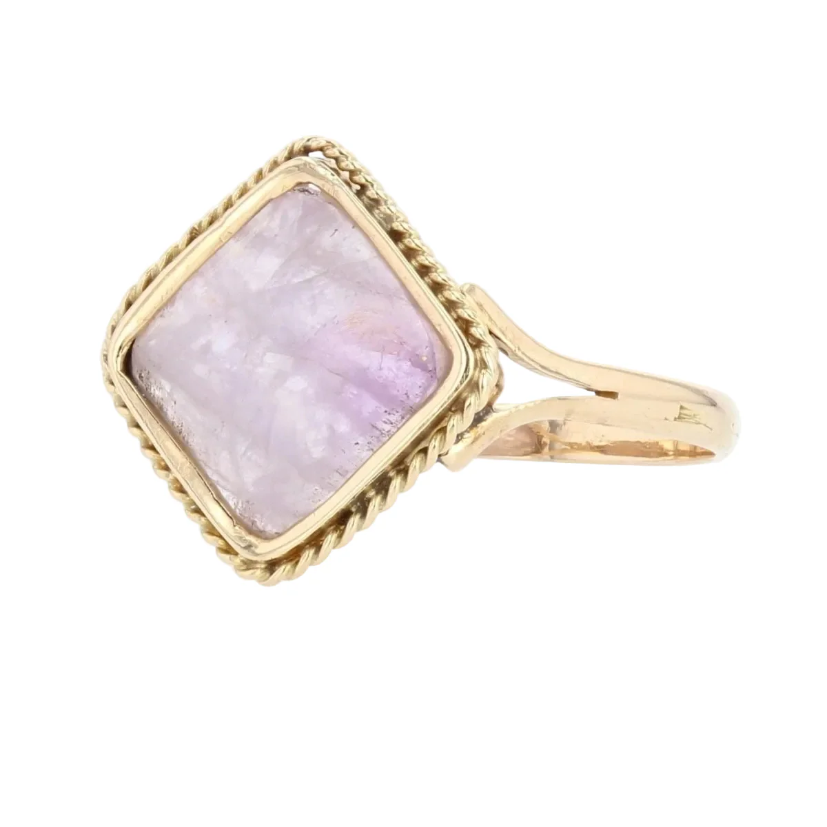 Bague Cocktail en or jaune et améthyste - Image 3