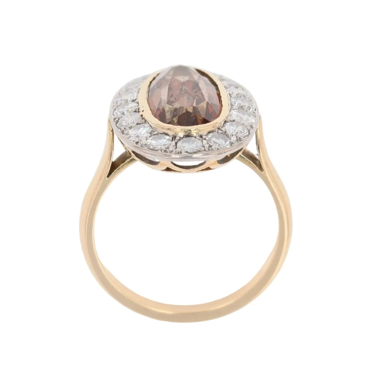 Bague Entourage en or jaune, platine, andalousite et diamants - Image 6