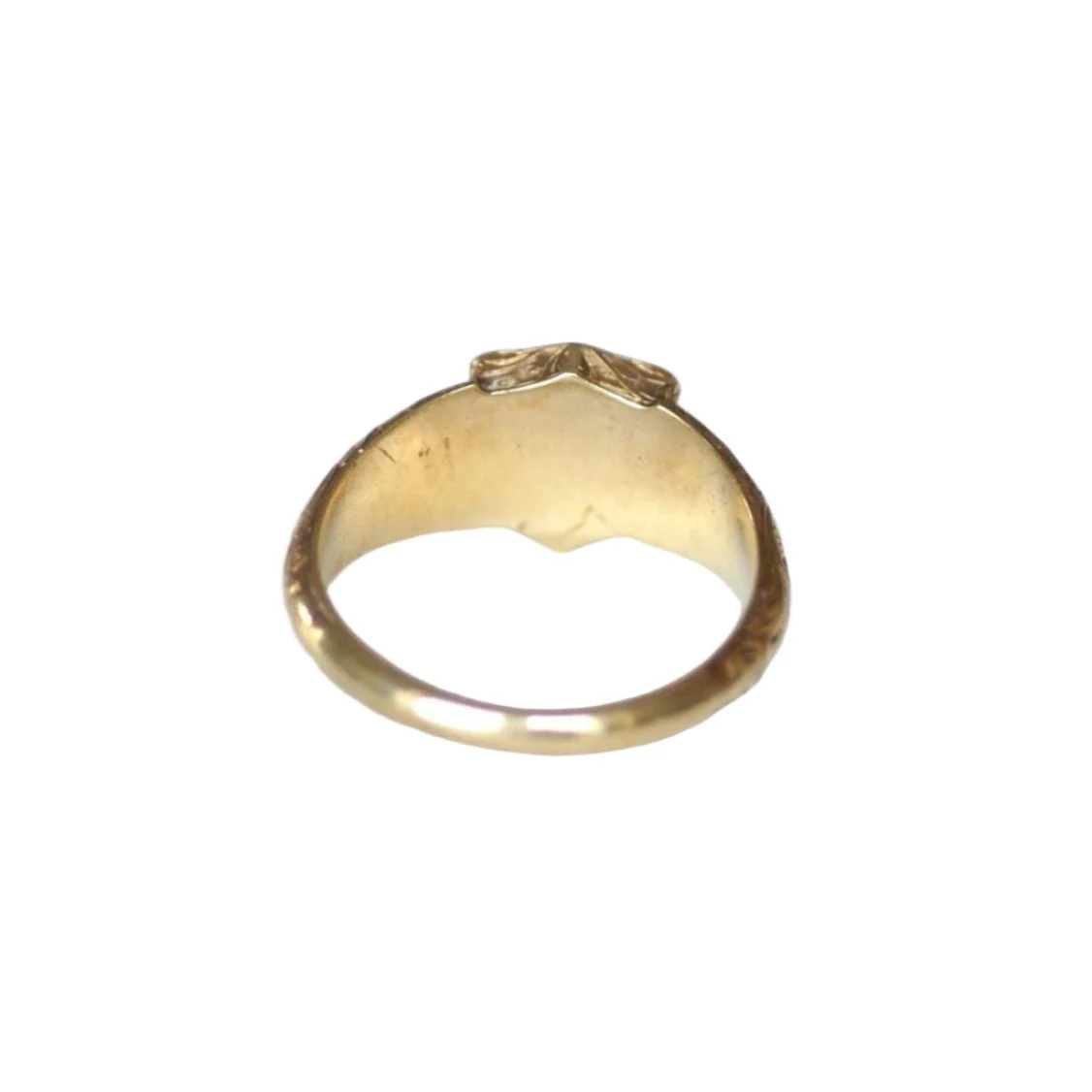 Bague Chevalière en or jaune et jaspe - Image 4
