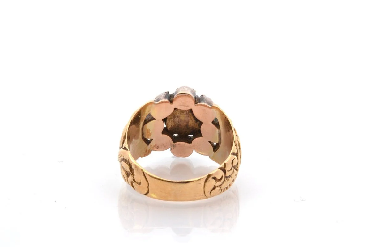 Bague en or jaune et diamants - Image 5