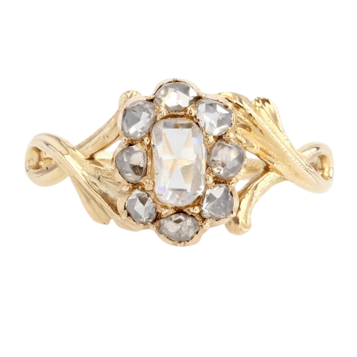 Bague Marguerite en or jaune et diamants