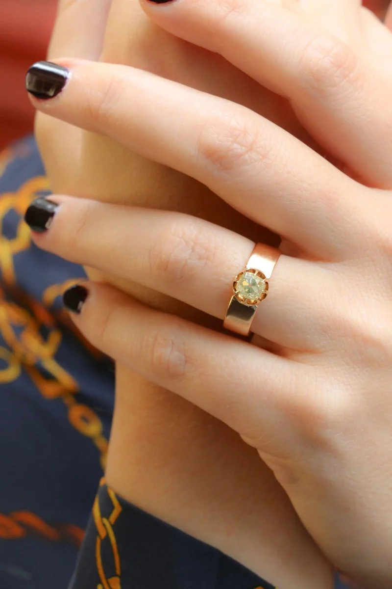 Bague or diamant jaune Fancy Yellow 1,1 ct - Image 2
