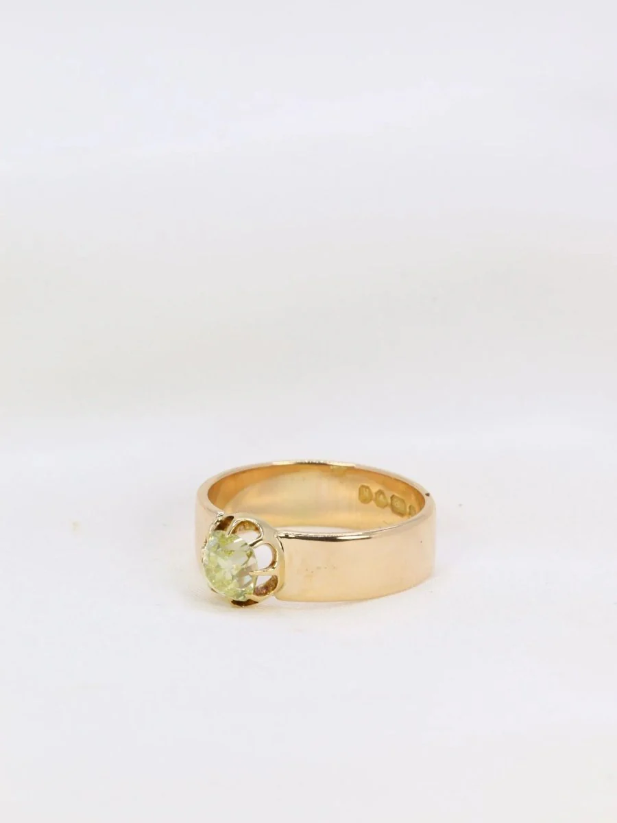 Bague or diamant jaune Fancy Yellow 1,1 ct - Image 7