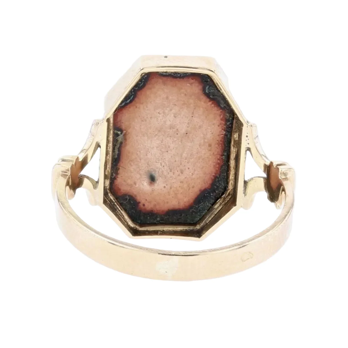Bague Chevalière en or jaune et émail - Image 4