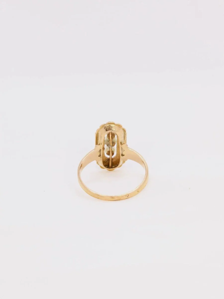 Bague ancienne or perles fines - Image 4