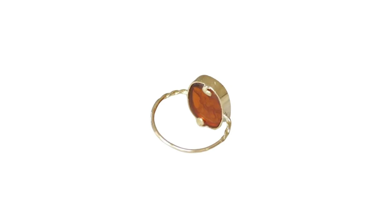 Bague ancienne intaille sur verre Diane - Image 3