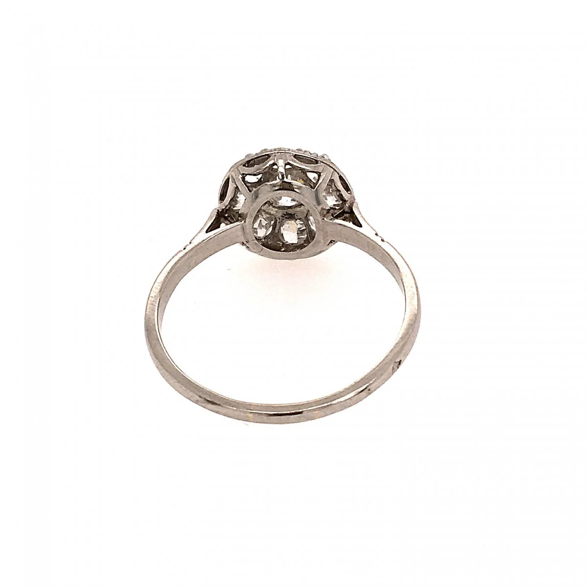 Bague marguerite en platine et diamants - Image 3