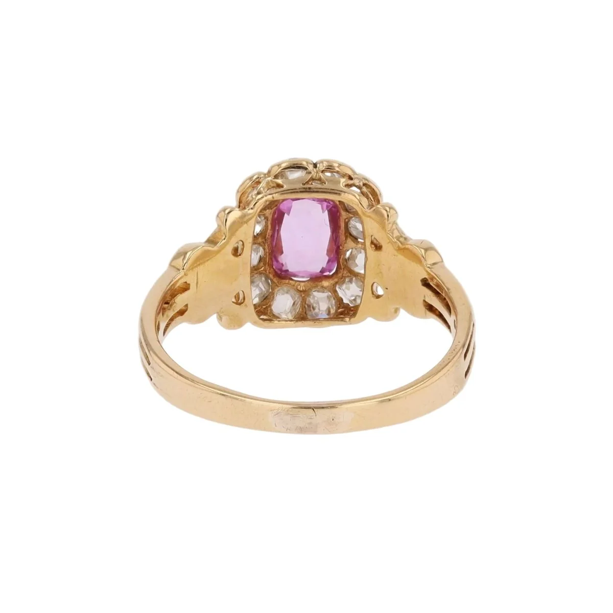 Bague Marguerite en or jaune, saphir et diamants - Image 3