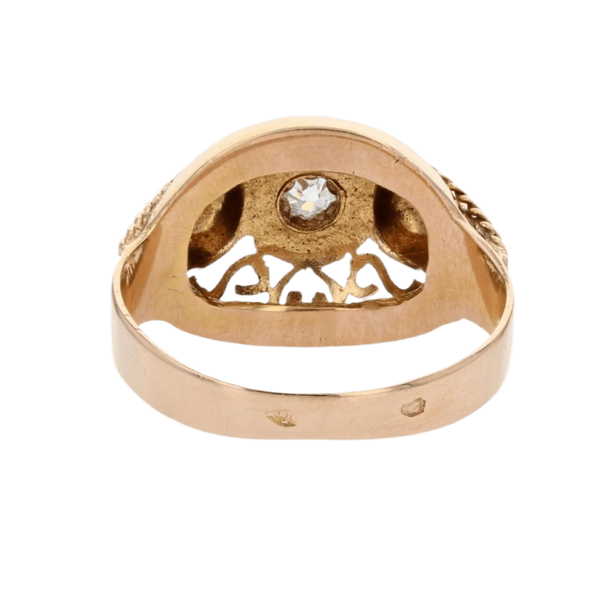 Bague Dôme en or rose et diamant - Image 4