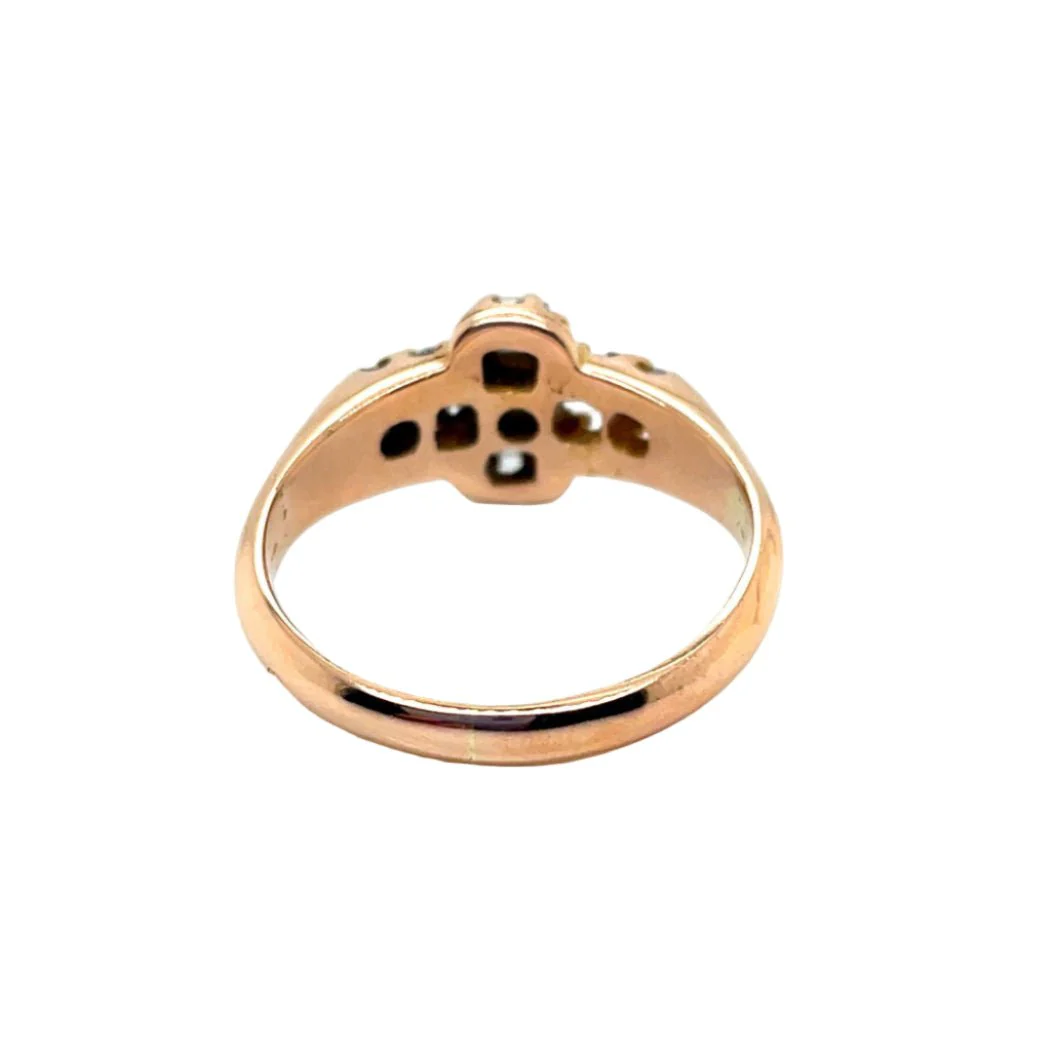 Bague Trilogie en or rose et diamants - Image 2