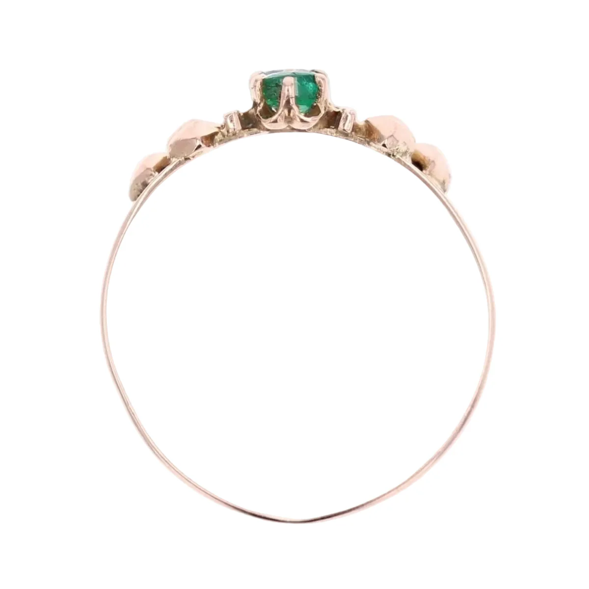 Bague en or rose, émeraude, saphir et diamants - Image 6
