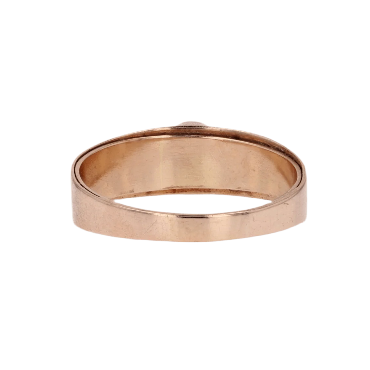 Bague Jonc en or rose et oeil de tigre - Image 4