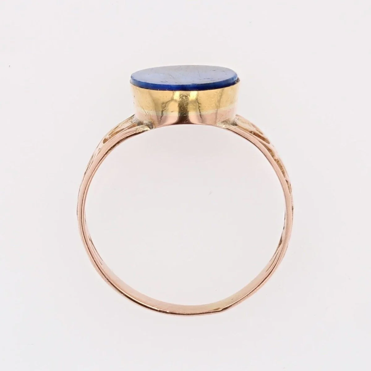 Bague Dôme en or rose et lapis-lazuli - Image 15